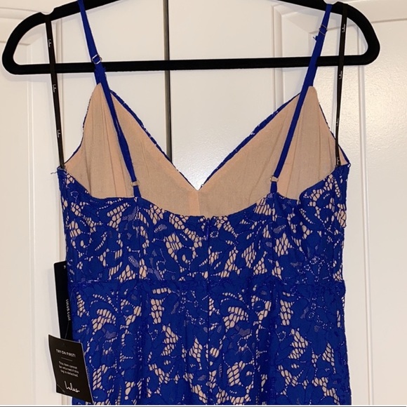 Lulus One Wish Royal Blue Lace Midi Dress - Picture 10 of 11